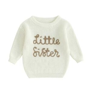 Little Sister Ivory Sweater 0-3 Months New Adorable 👣